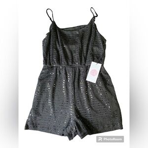 NWT Crystal Sky sequins romper size S